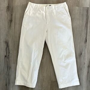 GAP White Clean Cut Cropped Chinos 8